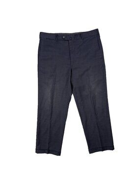 Coppley Dress Pants Check Wool Trousers Navy Blue Canada 36x30